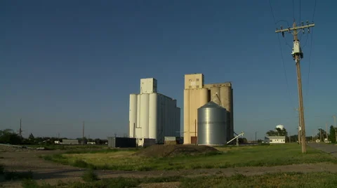 Western Kansas Grain Elevators 5 Stock Footage 40577990