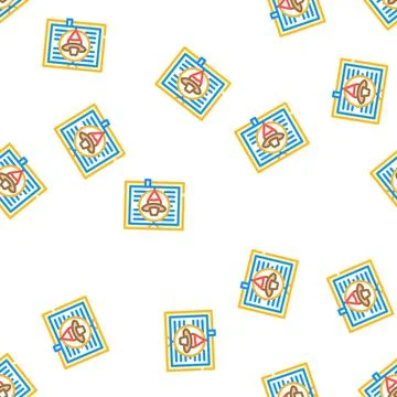 Western literature vector seamless pattern Stock Illustration