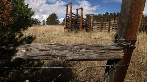Western Rustic Horse Corral Stock Footage 108457798