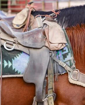 Western saddle Stock Photos