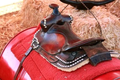 Western saddle Foto stock