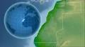 Western Sahara and Globe. Bumps shaded 4k or 4k+ Resolution