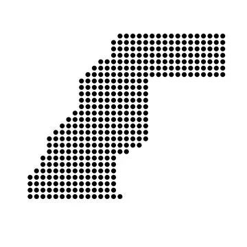 Western Sahara dotted vector map Stock Illustration