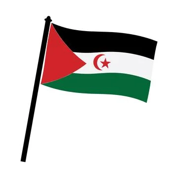 Western Sahara flag Illustrazione stock