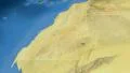 Western Sahara, glide over the map, outlined 4k or 4k+ Resolution