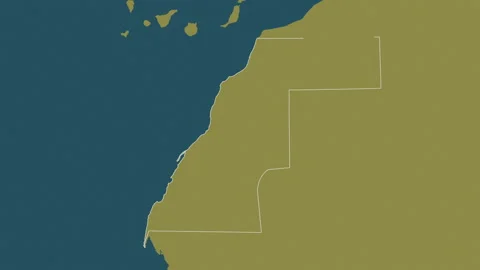 Western Sahara map - drive. Border. Pattern. Stock Footage 150373666