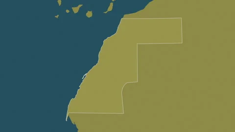Western Sahara map - drive. Border. Pattern. Stock Footage 241686996