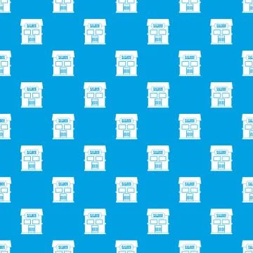 Western saloon pattern seamless blue Illustrazione stock