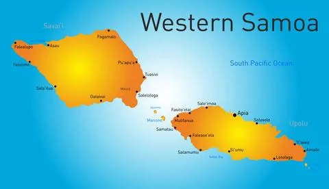 Western samoa map Vector color western samoa map Copyright: xZoonar.com/Ru... Stock Photos