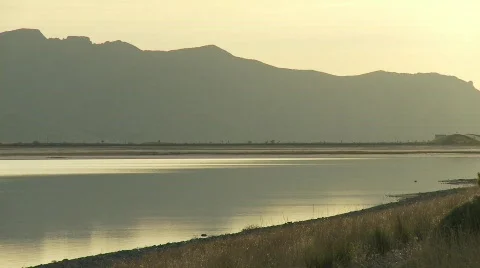 Western Scenery Mountains Golden Hour Stock Footage
