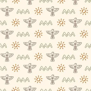 Western Seamless Pattern. Cowboy Wild West Print Illustrazione stock