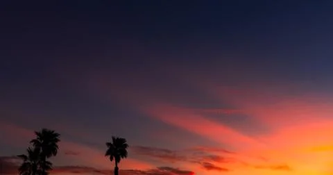 Western sky at sunset creates a waking paradise and dreamy night. Stock-Fotos