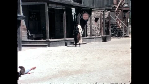 Western Town Duel Video stock 276290478