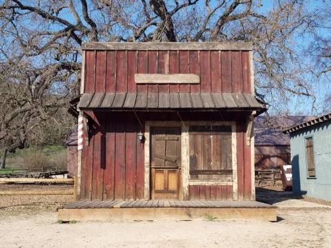 Western town facade Stock Photos