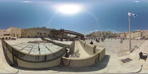 The Western Wall 360 vr Stock Footage 66676968