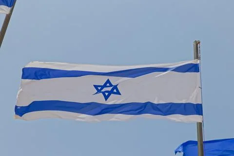 Western wall flag in Jerusalem Old City Foto stock