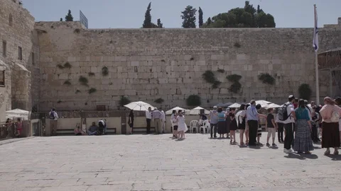 Western Wall, Green Screen Background Stock Footage 86408656