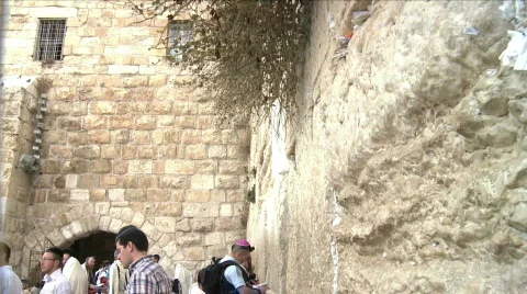 Western Wall in Jerusalem 3 Stock Footage 722344