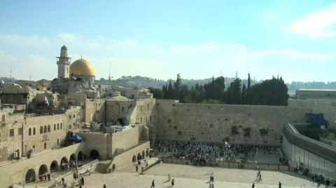 Western Wall - Jerusalem - fix frame Stock Footage 659037