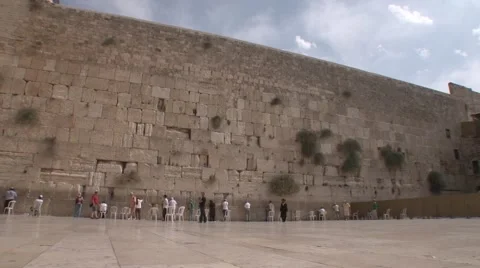 WESTERN WALL IN JERUSALEM SLIDER SHOT02 Stock Footage 40012941