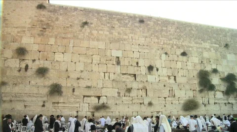 Western Wall - Jerusalem - tilt down Stock Footage 658942