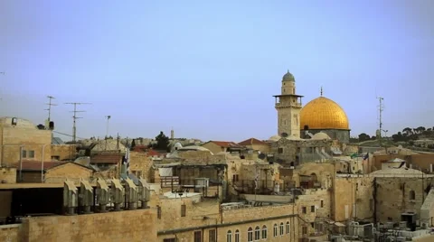 The Western Wall Mosque of Omar Video stock 57515687