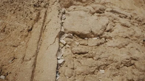 Western Wall | Notes With Prays Between The Stones Stock Footage 154413392