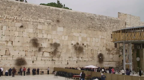 The western wall in old Jerusalem Stock Footage 60217194
