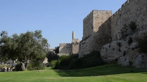 Western wall from outside Stock Footage 41350629