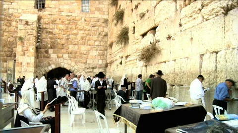 Western Wall  + Sound Stock Footage 737952