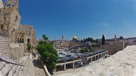 Western wall (Wailing Wall) in Jerusalem Stock Footage 51370463