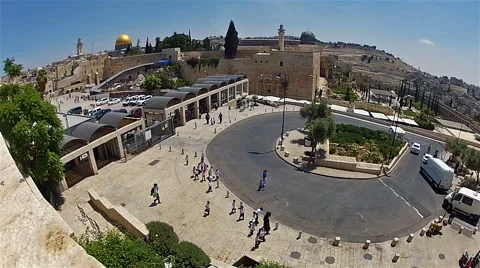 Western wall (Wailing Wall) in Jerusalem3 Stock Footage 51370981