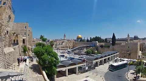 Western wall (Wailing Wall) in Jerusalem4 Stock Footage 51371884