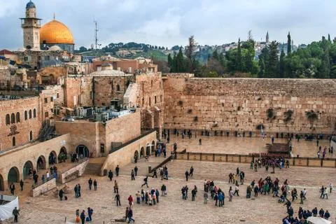 The western wall,temple mount, jerusalem Stock Photos