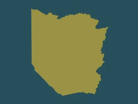 Western, Zambia. Solid color shape Stock Illustration