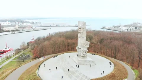 Westerplatte from above Stock Footage 145755323