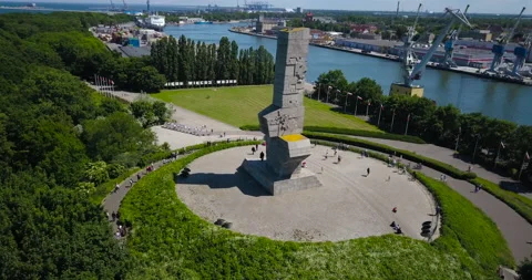 Westerplatte. Memorial of the Second World War Stock Footage 133162496