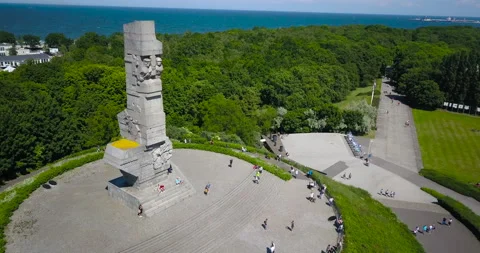 Westerplatte. Memorial of the Second World War Video stock 133162737
