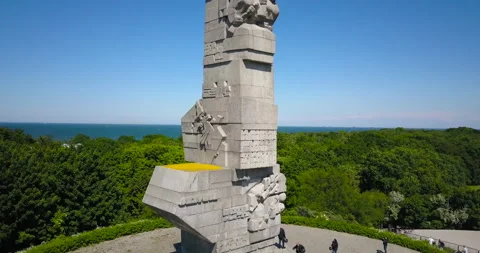 Westerplatte. Memorial of the Second World War Video stock 133162790