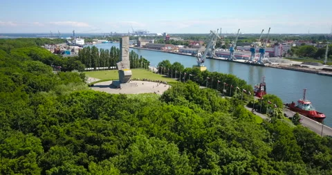 Westerplatte. Memorial of the Second World War 库存影片 133172669