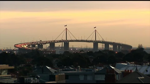 Westgate Bridge timelapse Stock Footage 113964487