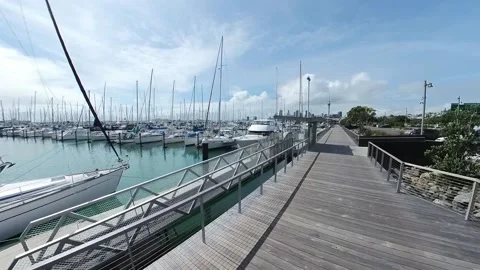 Westhaven Marina board walk Stock-Footage 220642953