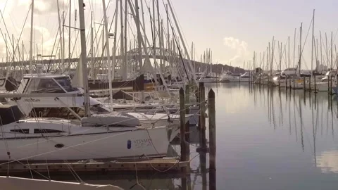 Westhaven Marina Stock Footage 196901422