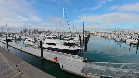 Westhaven Marina Stock Footage 203863824