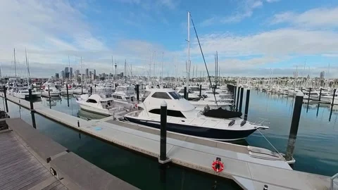 Westhaven Marina Stock Footage 203863875
