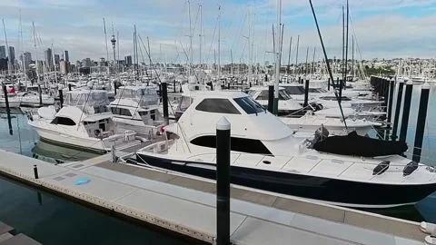 Westhaven Marina Stock Footage 203863886