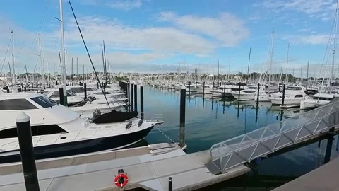 Westhaven Marina Stock Footage 203863902
