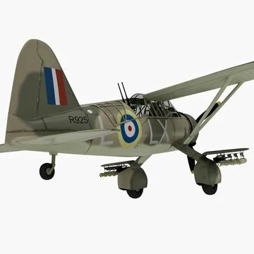 Westland Lysander British WWII Liaison Aircraft ~ 3D Model #91429858