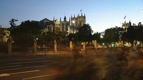 Westminster Abbey Crowd Timelapse Video stock 924496