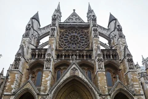 Westminster abbey facade Stock Photos
